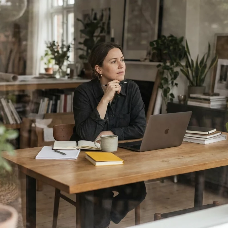 Professional header image for list-based article: 5 gewoontes die mijn productiviteit én creativiteit trans...